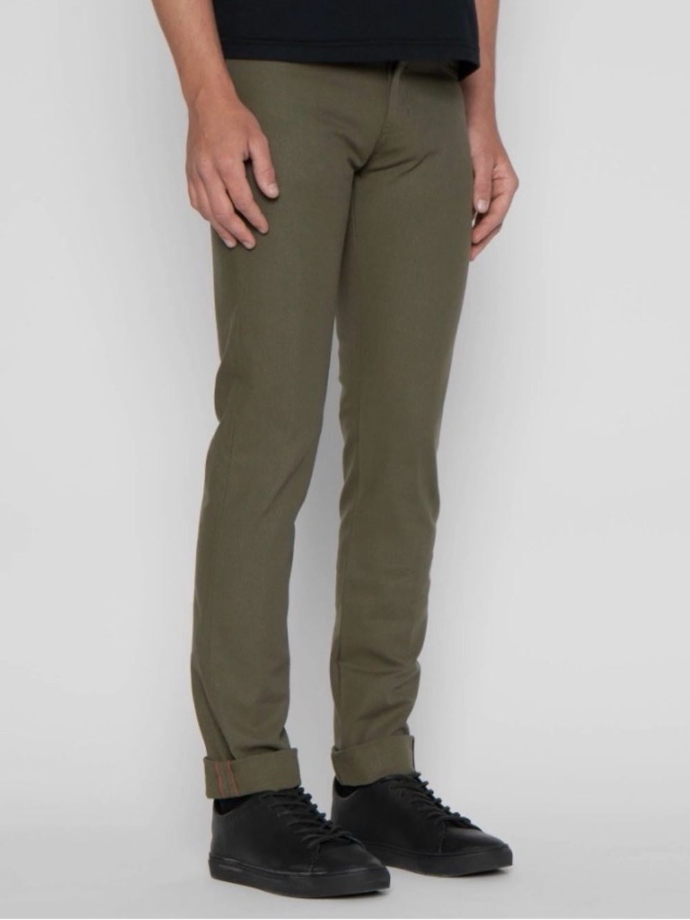 Naked & Famous Denim Army Green Super Guy Selvedge Pants